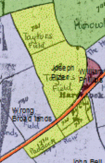Harestock showing occupiers on the 1842 Tithe Map